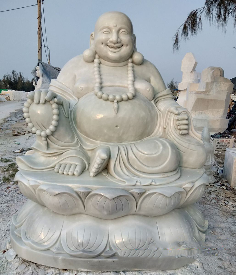 Tượng Phật Di Lặc tọa đài sen 