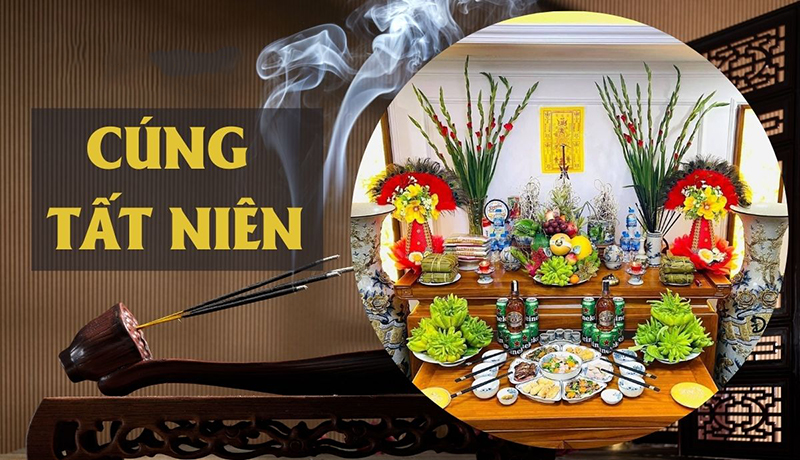 Mâm cúng tất niên cuối năm