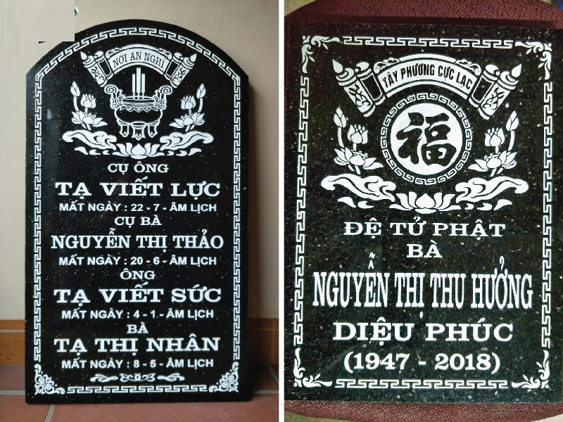 Kích thước bia mộ đá cần đảm bảo tính thẩm mỹ mà còn phải tuân theo các nguyên tắc phong thủy