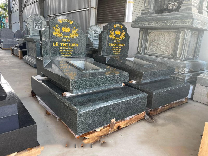 Bia mộ đá granite đơn giản kiểu đứng